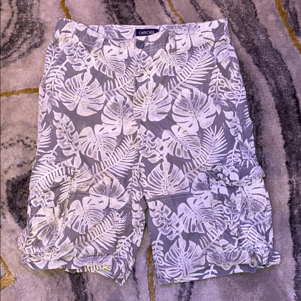 White and grey shorts